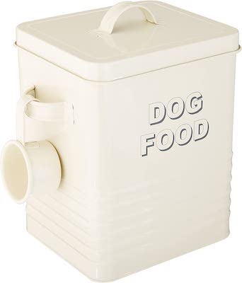 Lesser and Pavey Metal Dog Food Container