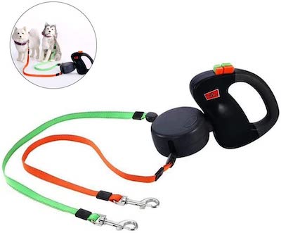 KOBWA 2 Dog Retractable Leash 