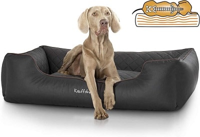 Knuffelwuff Laser Quilted Synthetic Leather Orthopaedic Madison Dog Bed