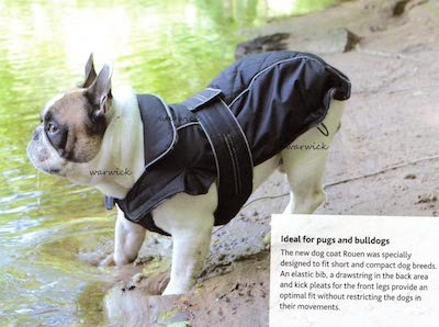 Petz Waterproof Black Dog Coat designed for Pugs